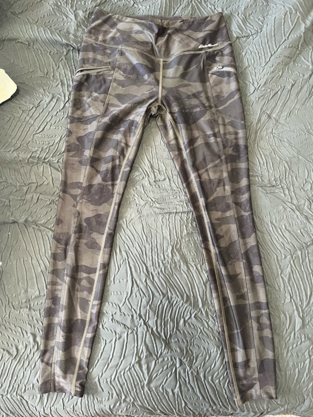 Eddie Bauer Camo Leggings Zip Pocket Athletic Pants